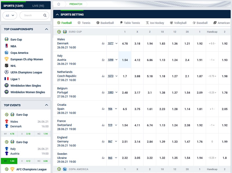 Odds a következő mérkőzésekre