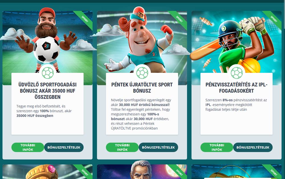 Sportbónuszok