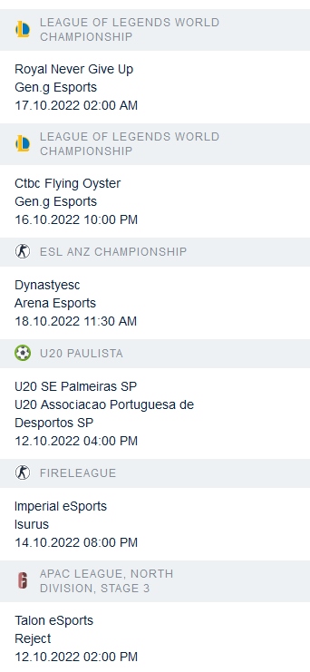 Az elérhető Esport versenyek áttekintése