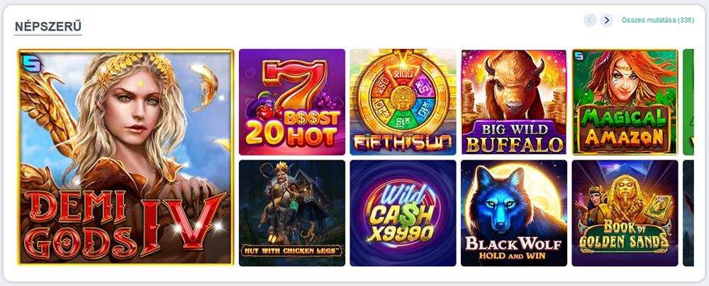 Példa az Ivibetnél elérhető szerencsejátékokra
